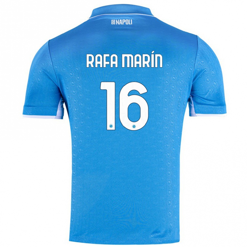 Niño Fútbol Camiseta Rafa Marín #16 Azul Cielo 1ª Equipación 2024/25 México