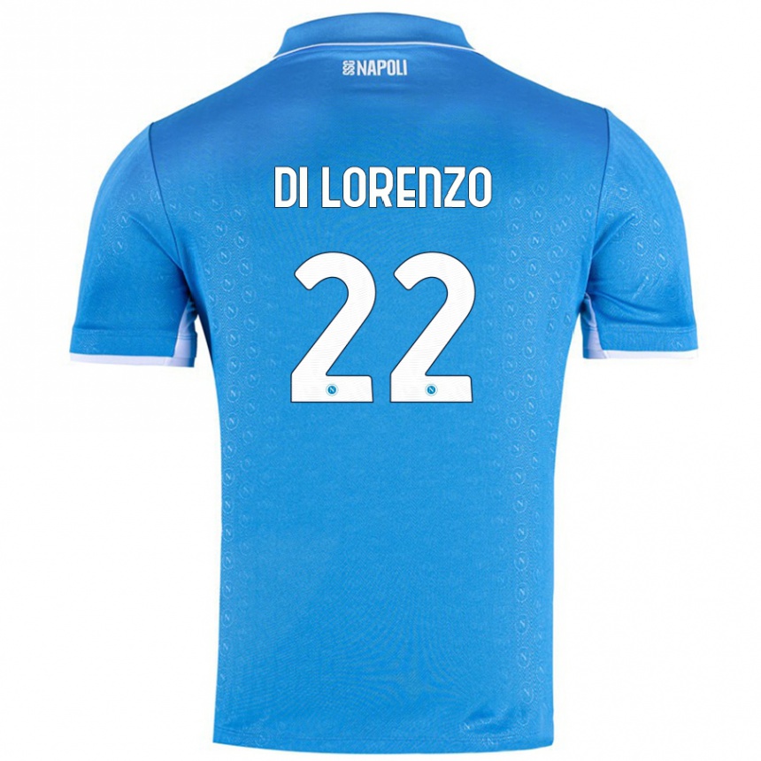 Niño Fútbol Camiseta Giovanni Di Lorenzo #22 Azul Cielo 1ª Equipación 2024/25 México