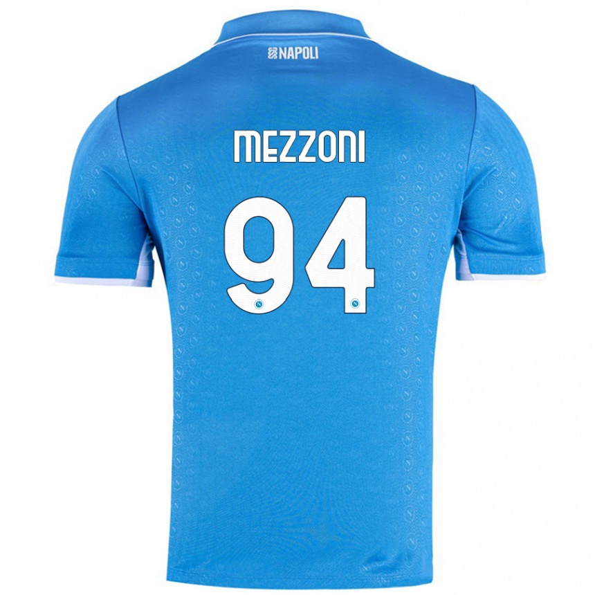 Niño Fútbol Camiseta Francesco Mezzoni #94 Azul Cielo 1ª Equipación 2024/25 México