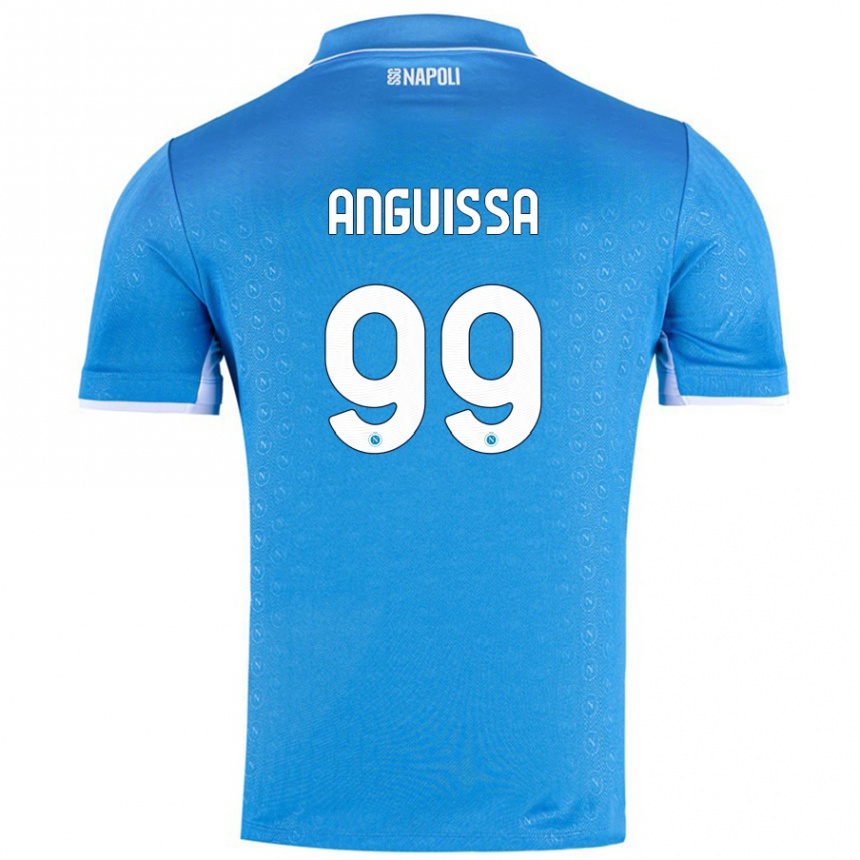 Niño Fútbol Camiseta Andre Zambo Anguissa #99 Azul Cielo 1ª Equipación 2024/25 México