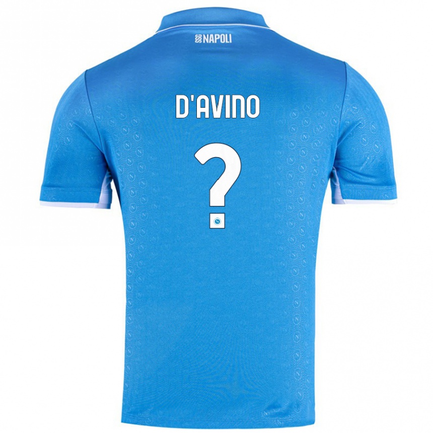 Niño Fútbol Camiseta Luigi D'avino #0 Azul Cielo 1ª Equipación 2024/25 México