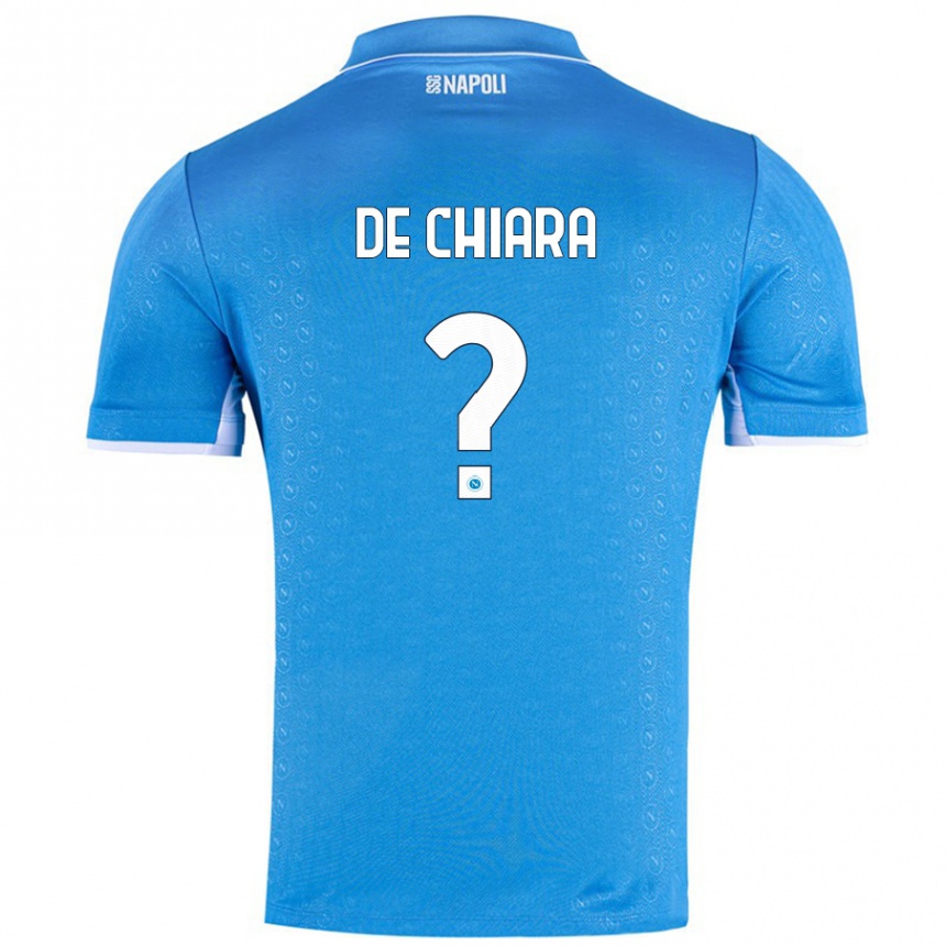 Niño Fútbol Camiseta Emmanuele De Chiara #0 Azul Cielo 1ª Equipación 2024/25 México