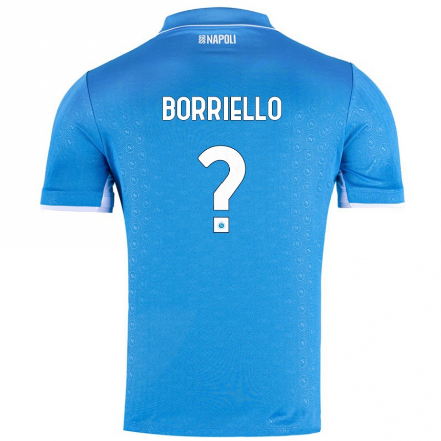 Niño Fútbol Camiseta Salvatore Borriello #0 Azul Cielo 1ª Equipación 2024/25 México