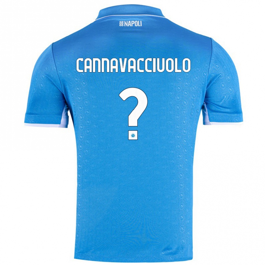 Niño Fútbol Camiseta Luigi Pio Cannavacciuolo #0 Azul Cielo 1ª Equipación 2024/25 México