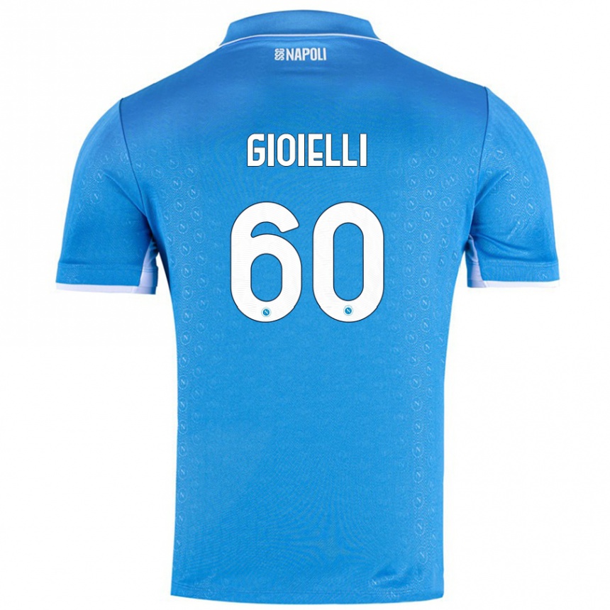 Niño Fútbol Camiseta Francesco Gioielli #60 Azul Cielo 1ª Equipación 2024/25 México