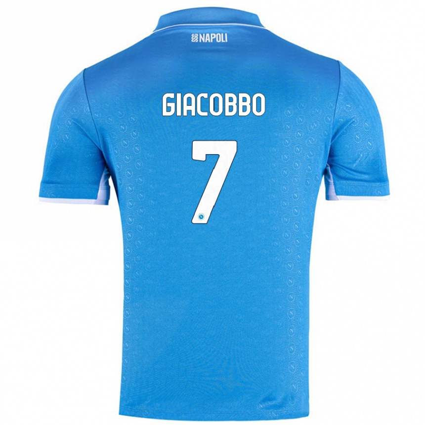 Niño Fútbol Camiseta Giulia Giacobbo #7 Azul Cielo 1ª Equipación 2024/25 México