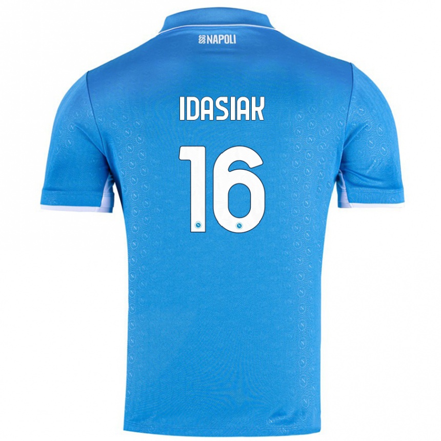 Niño Fútbol Camiseta Hubert Idasiak #16 Azul Cielo 1ª Equipación 2024/25 México