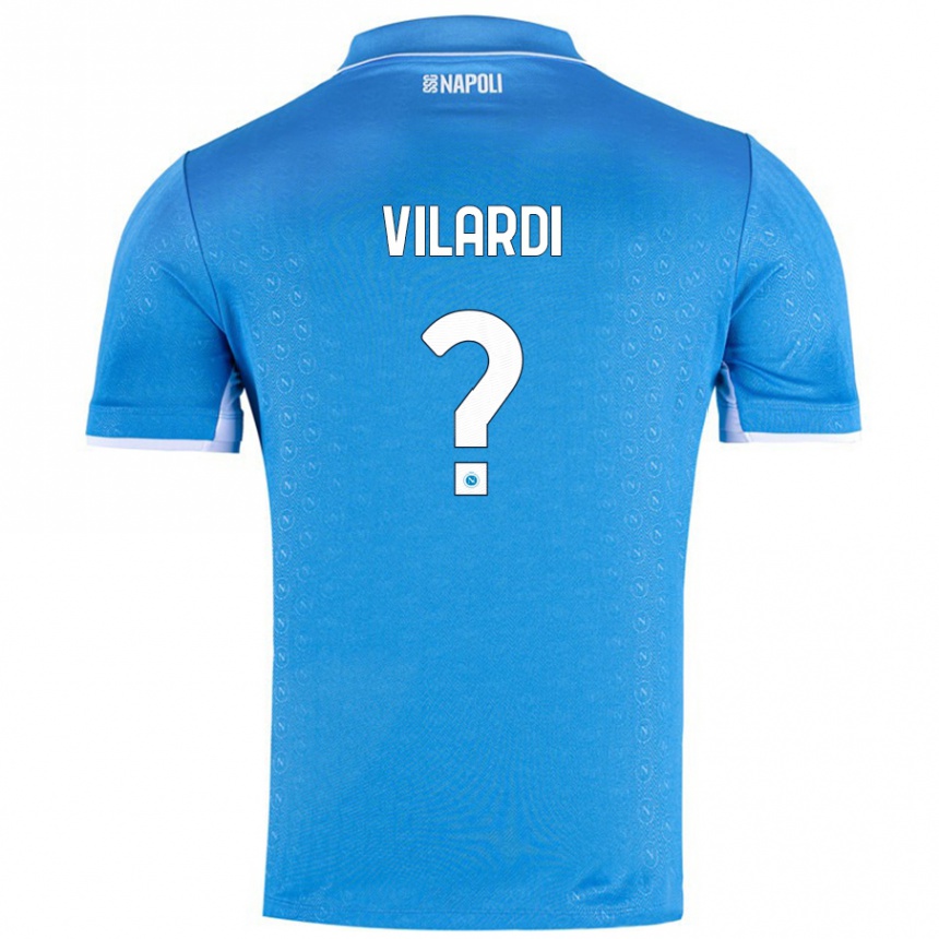 Niño Fútbol Camiseta Mario Vilardi #0 Azul Cielo 1ª Equipación 2024/25 México