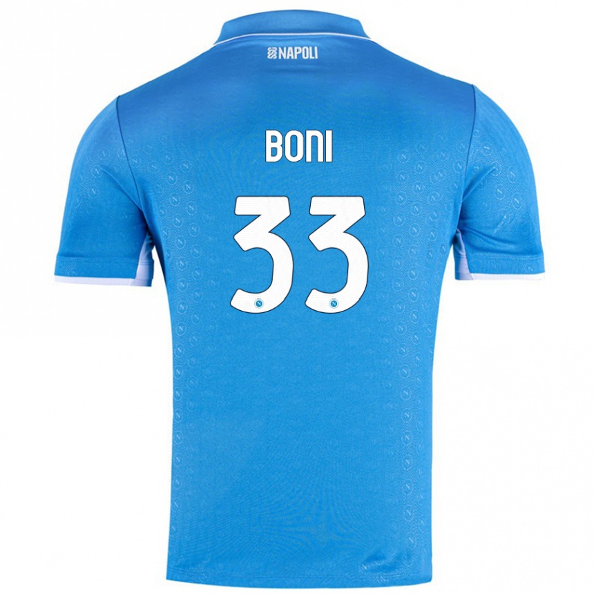 Niño Fútbol Camiseta Landry Boni #33 Azul Cielo 1ª Equipación 2024/25 México