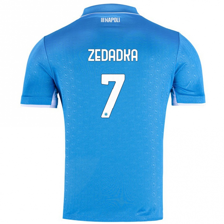 Niño Fútbol Camiseta Karim Zedadka #7 Azul Cielo 1ª Equipación 2024/25 México