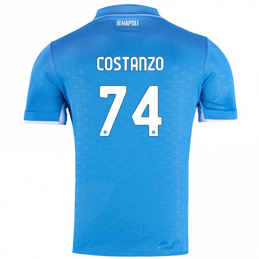 Niño Fútbol Camiseta Davide Costanzo #74 Azul Cielo 1ª Equipación 2024/25 México