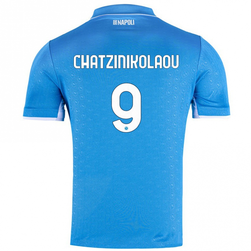 Niño Fútbol Camiseta Despoina Chatzinikolaou #9 Azul Cielo 1ª Equipación 2024/25 México