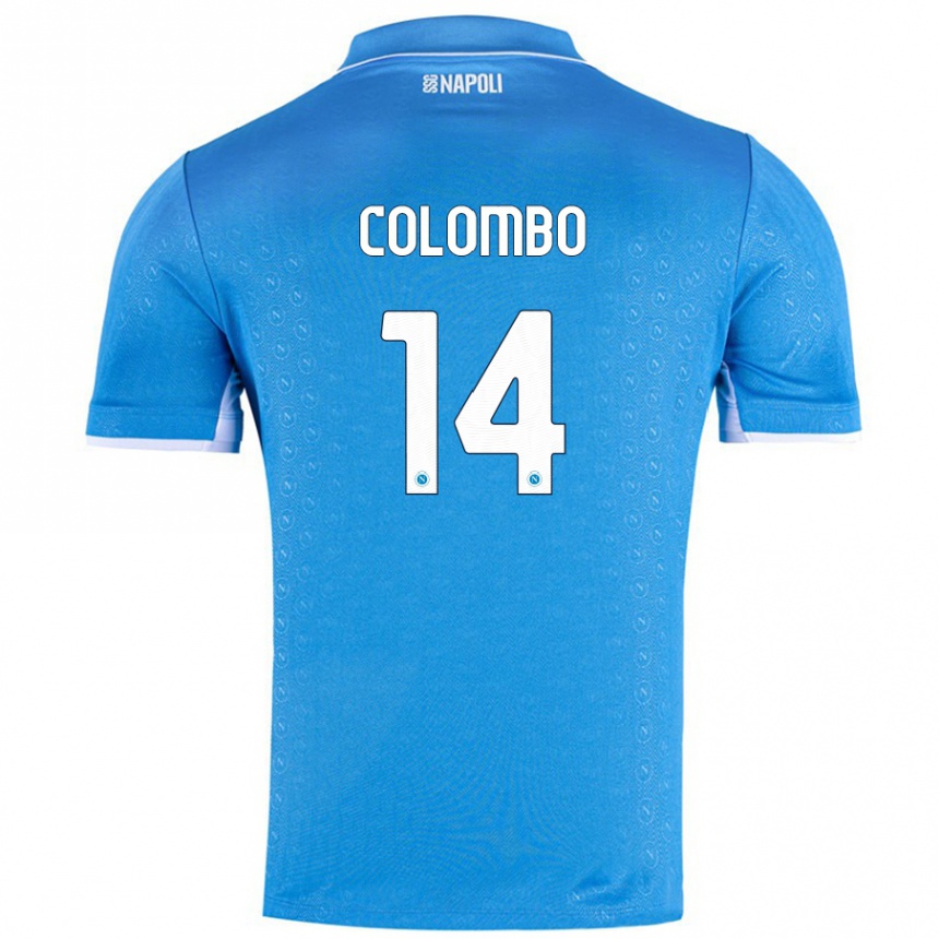 Niño Fútbol Camiseta Sofia Colombo #14 Azul Cielo 1ª Equipación 2024/25 México