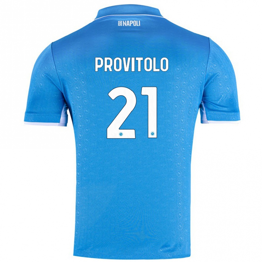 Niño Fútbol Camiseta Vincenzo Provitolo #21 Azul Cielo 1ª Equipación 2024/25 México