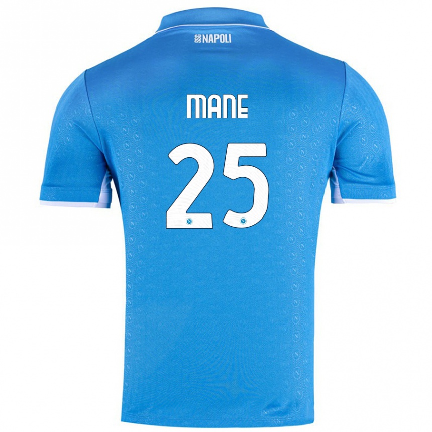 Niño Fútbol Camiseta Balla Mousa Mane #25 Azul Cielo 1ª Equipación 2024/25 México