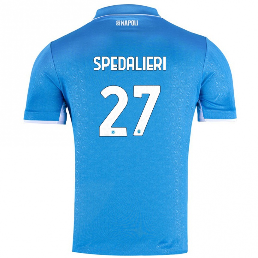 Niño Fútbol Camiseta Johnatan Andrea Spedalieri #27 Azul Cielo 1ª Equipación 2024/25 México