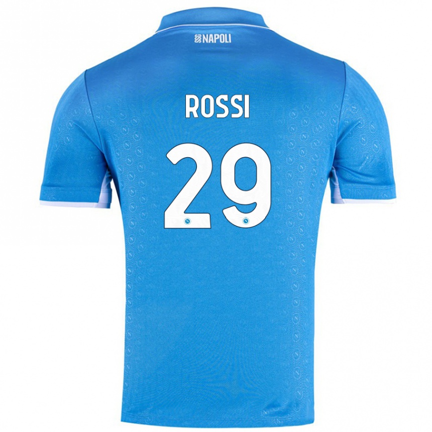 Niño Fútbol Camiseta Francesco Rossi #29 Azul Cielo 1ª Equipación 2024/25 México