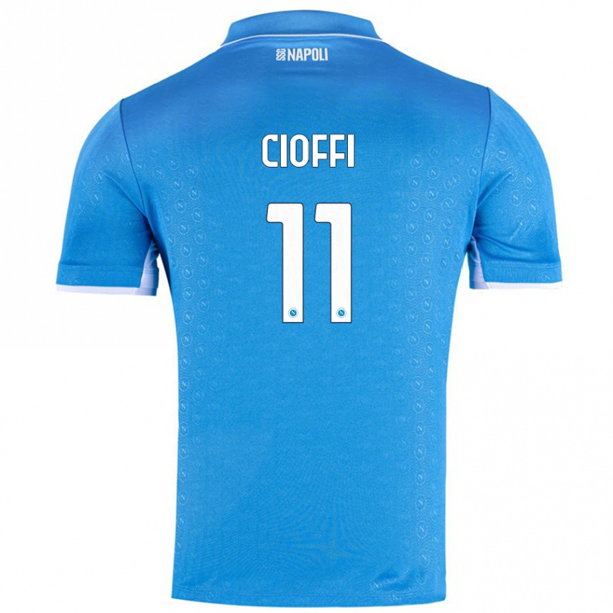 Niño Fútbol Camiseta Antonio Cioffi #11 Azul Cielo 1ª Equipación 2024/25 México