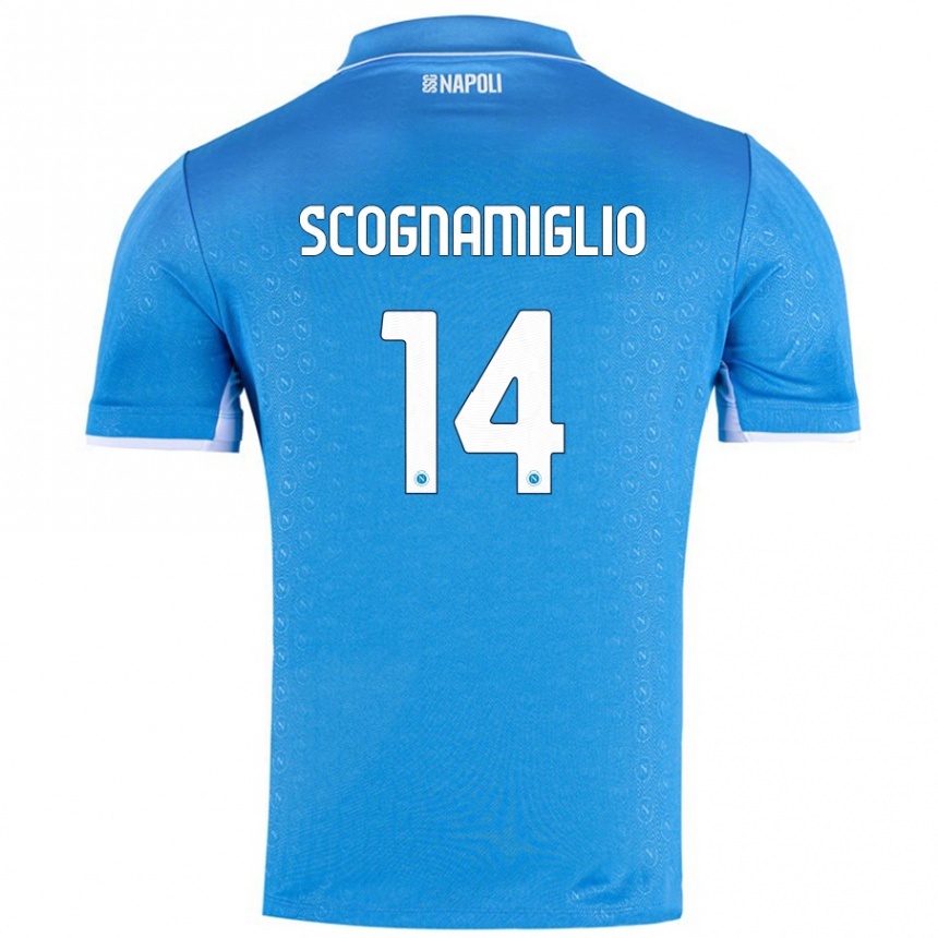 Niño Fútbol Camiseta Fabio Scognamiglio #14 Azul Cielo 1ª Equipación 2024/25 México