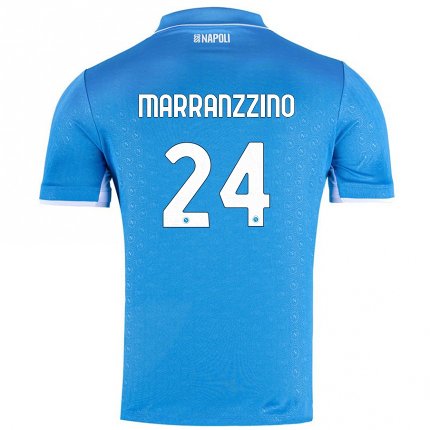 Niño Fútbol Camiseta Pasquale Marranzzino #24 Azul Cielo 1ª Equipación 2024/25 México