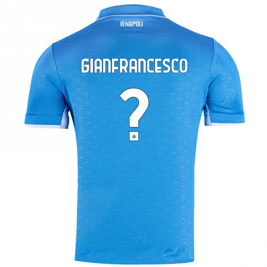 Niño Fútbol Camiseta Sergio Gianfrancesco #0 Azul Cielo 1ª Equipación 2024/25 México