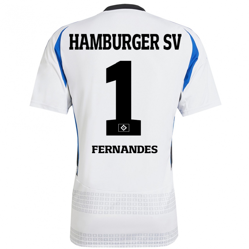 Niño Fútbol Camiseta Daniel Heuer Fernandes #1 Blanco Azul 1ª Equipación 2024/25 México