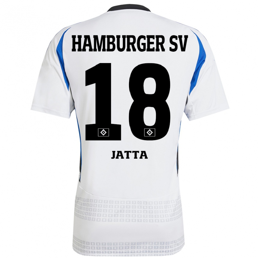 Niño Fútbol Camiseta Bakery Jatta #18 Blanco Azul 1ª Equipación 2024/25 México