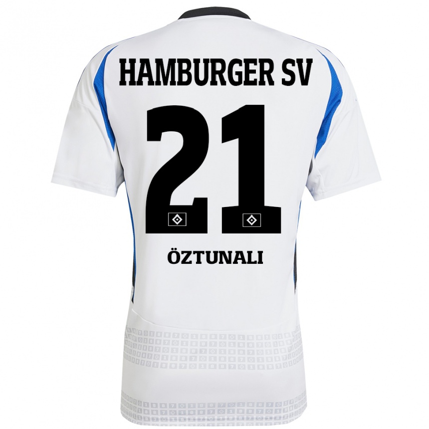 Niño Fútbol Camiseta Levin Öztunali #21 Blanco Azul 1ª Equipación 2024/25 México