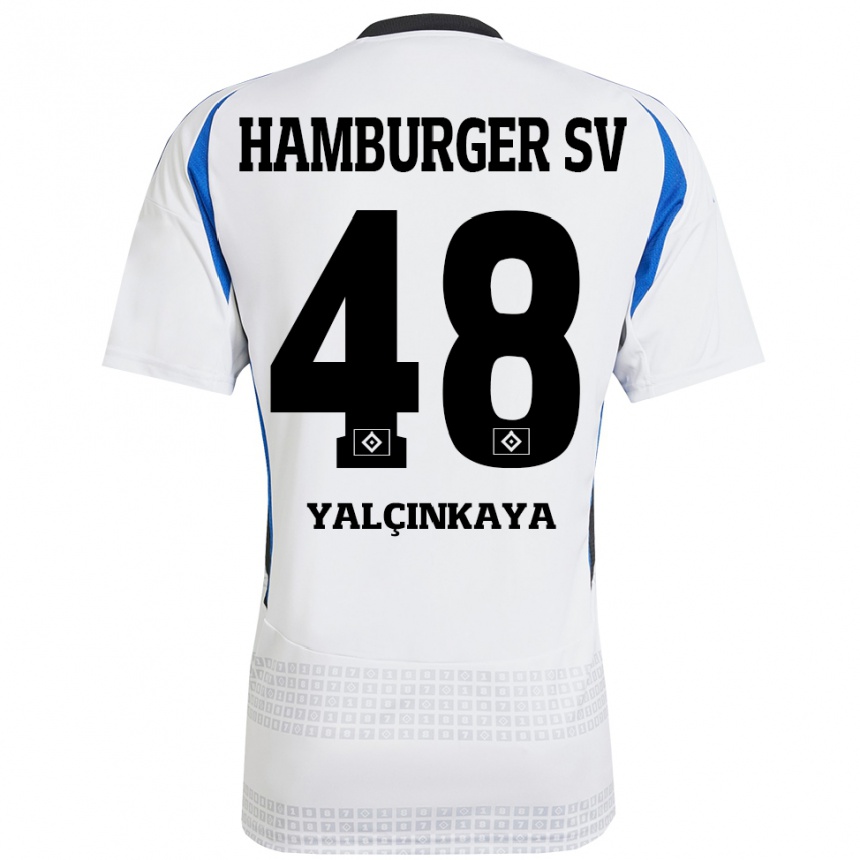 Niño Fútbol Camiseta Bilal Yalcinkaya #48 Blanco Azul 1ª Equipación 2024/25 México