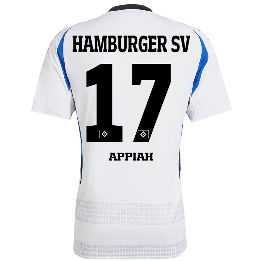 Niño Fútbol Camiseta Emmanuel Appiah #17 Blanco Azul 1ª Equipación 2024/25 México