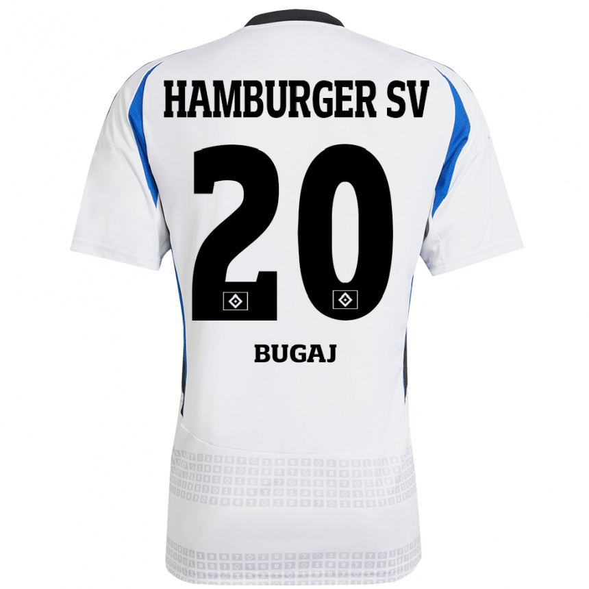 Niño Fútbol Camiseta Jan-Luca Bugaj #20 Blanco Azul 1ª Equipación 2024/25 México