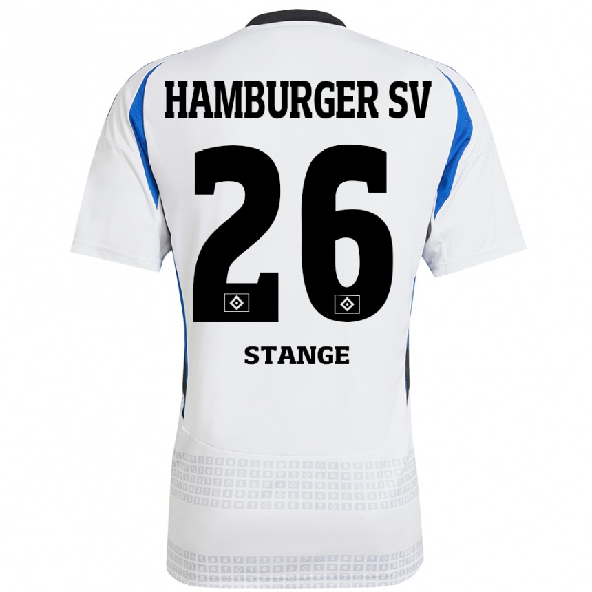 Niño Fútbol Camiseta Otto Stange #26 Blanco Azul 1ª Equipación 2024/25 México