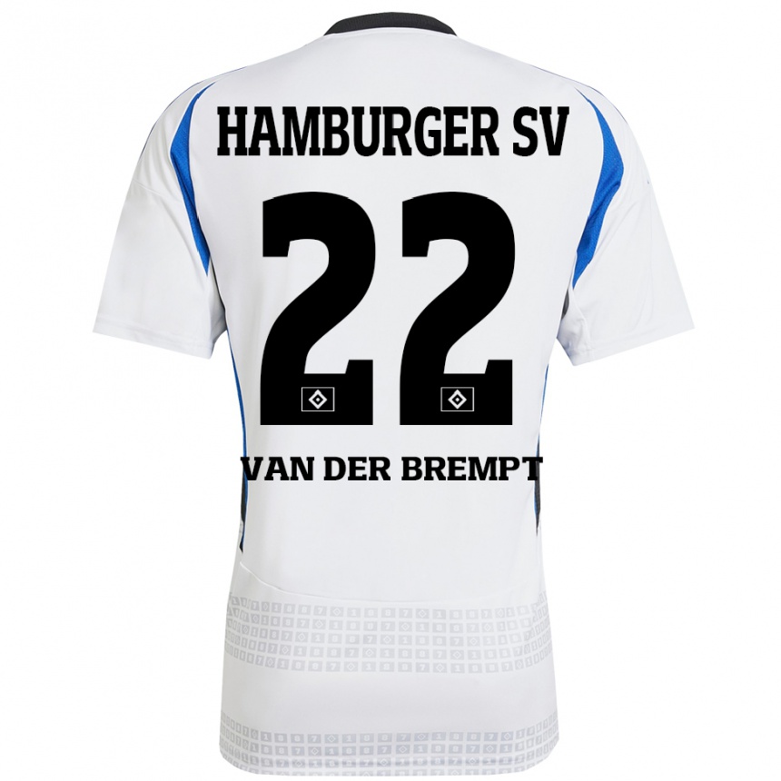 Niño Fútbol Camiseta Ignace Van Der Brempt #22 Blanco Azul 1ª Equipación 2024/25 México