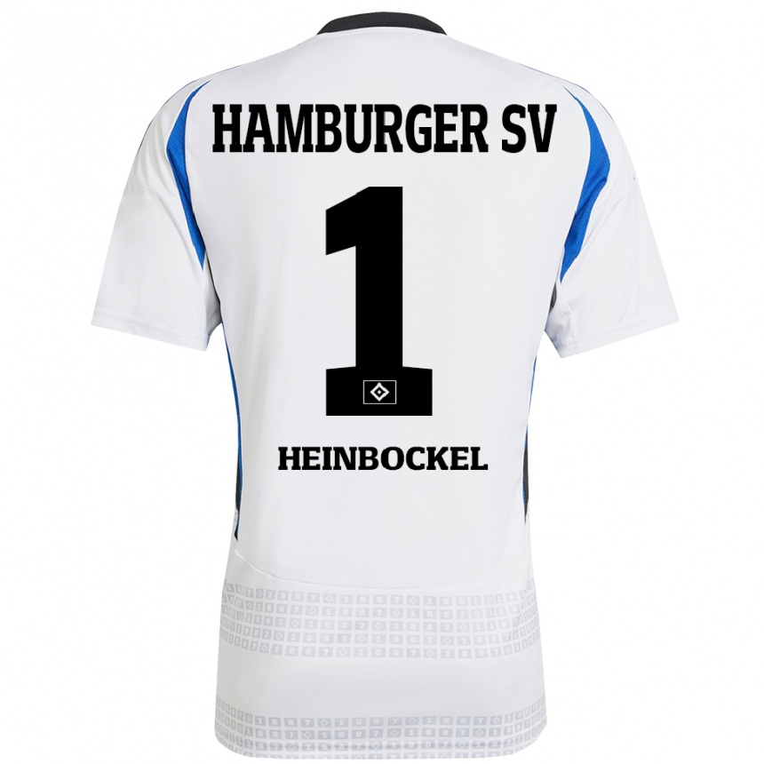 Niño Fútbol Camiseta Simon Heinbockel #1 Blanco Azul 1ª Equipación 2024/25 México