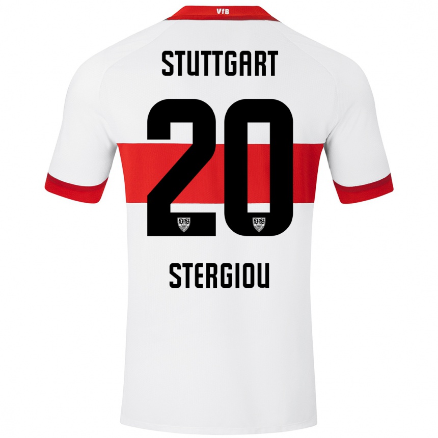 Niño Fútbol Camiseta Leonidas Stergiou #20 Blanco Rojo 1ª Equipación 2024/25 México