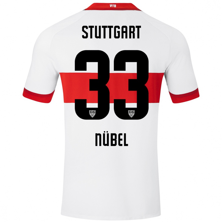 Niño Fútbol Camiseta Alexander Nübel #33 Blanco Rojo 1ª Equipación 2024/25 México