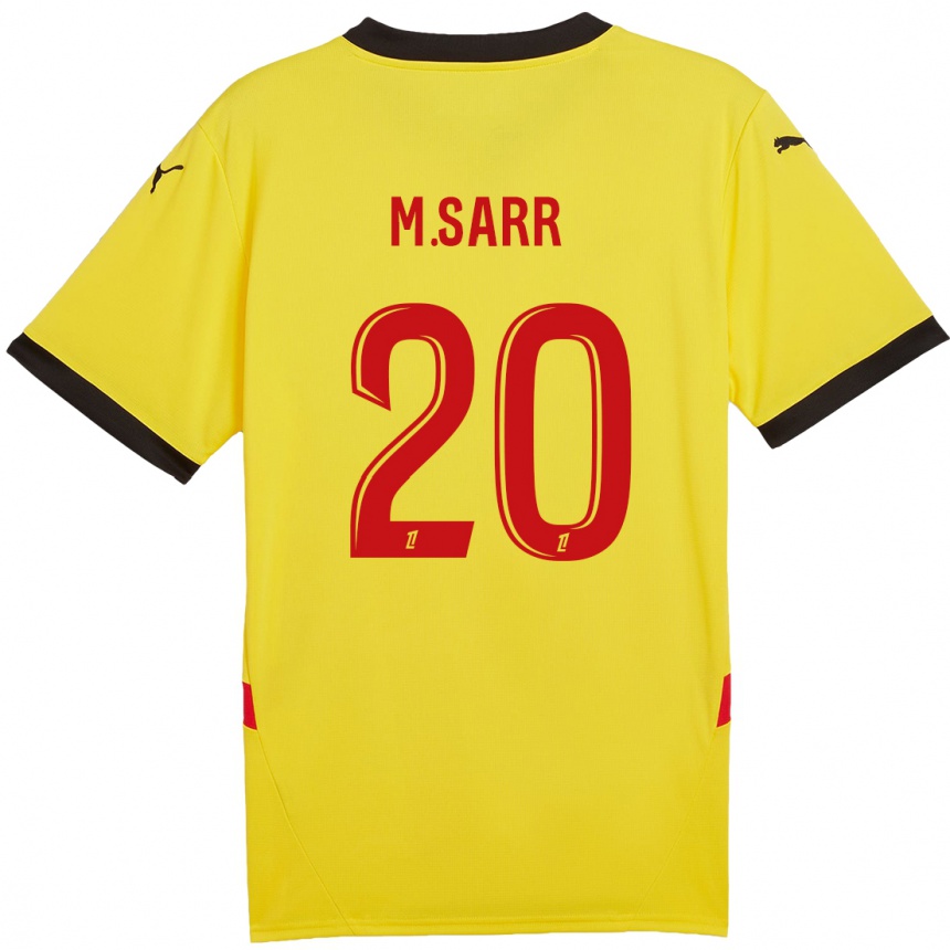 Niño Fútbol Camiseta Malang Sarr #20 Amarillo Rojo 1ª Equipación 2024/25 México