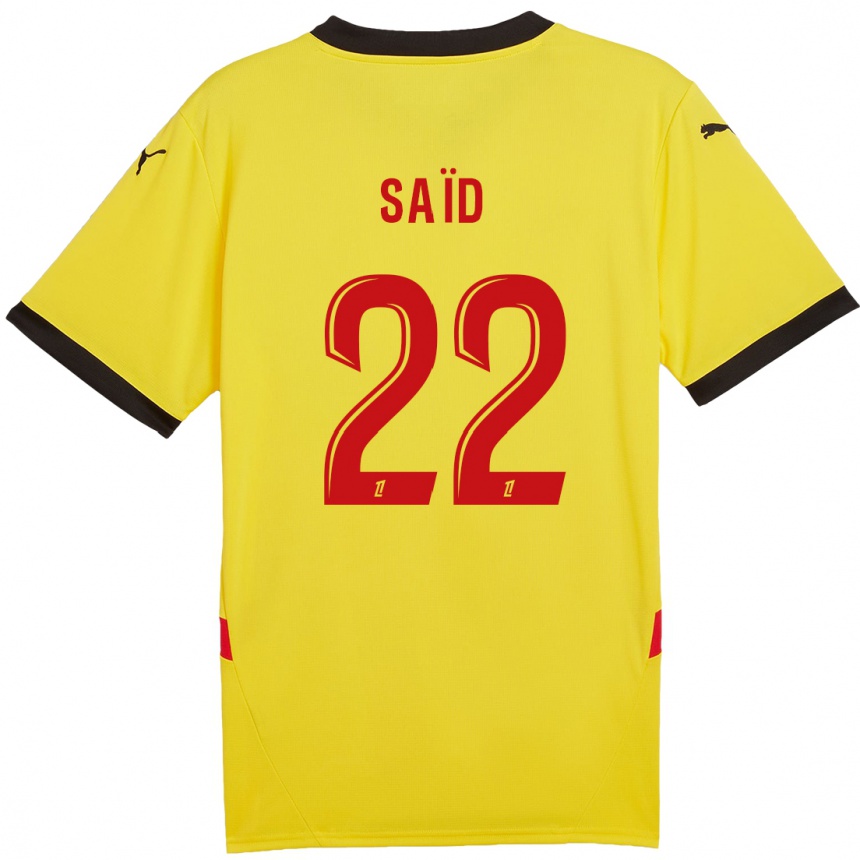 Niño Fútbol Camiseta Wesley Saïd #22 Amarillo Rojo 1ª Equipación 2024/25 México