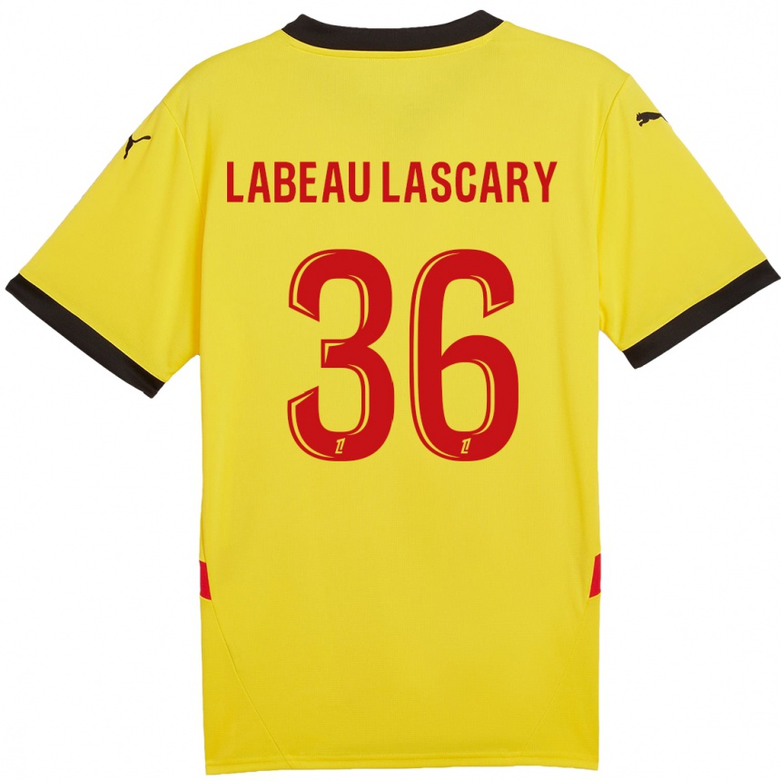 Niño Fútbol Camiseta Rémy Labeau Lascary #36 Amarillo Rojo 1ª Equipación 2024/25 México