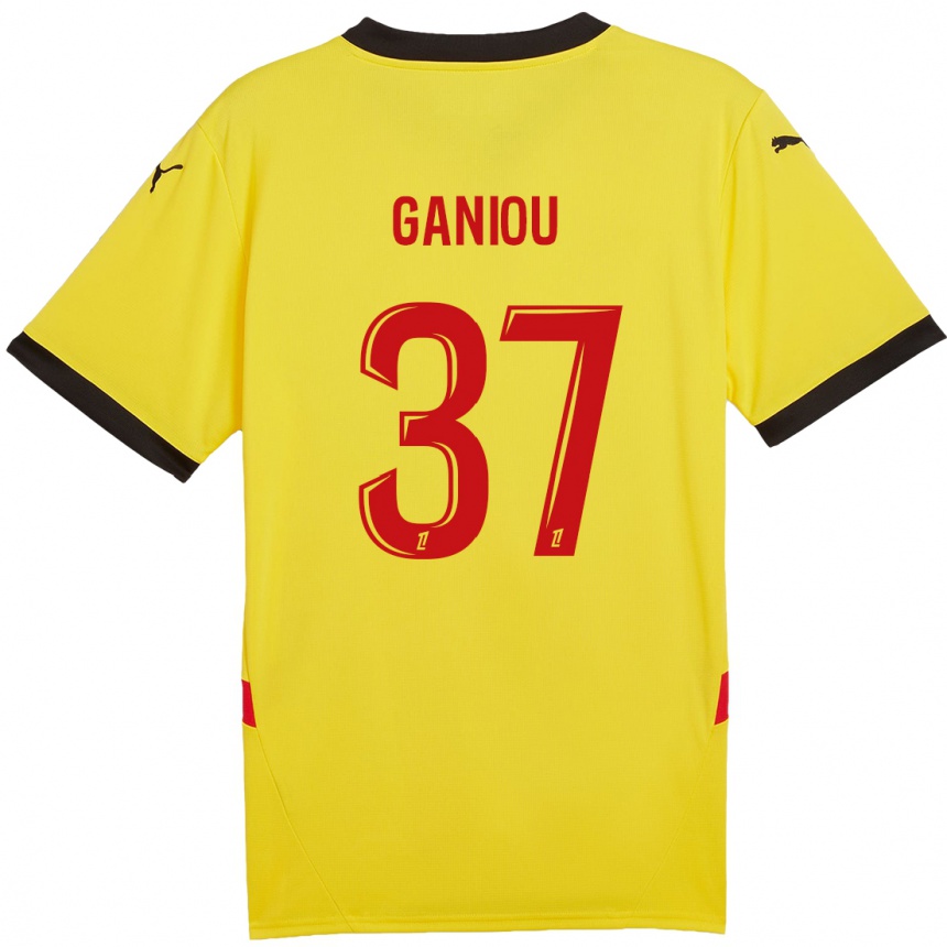 Niño Fútbol Camiseta Ismaëlo Ganiou #37 Amarillo Rojo 1ª Equipación 2024/25 México