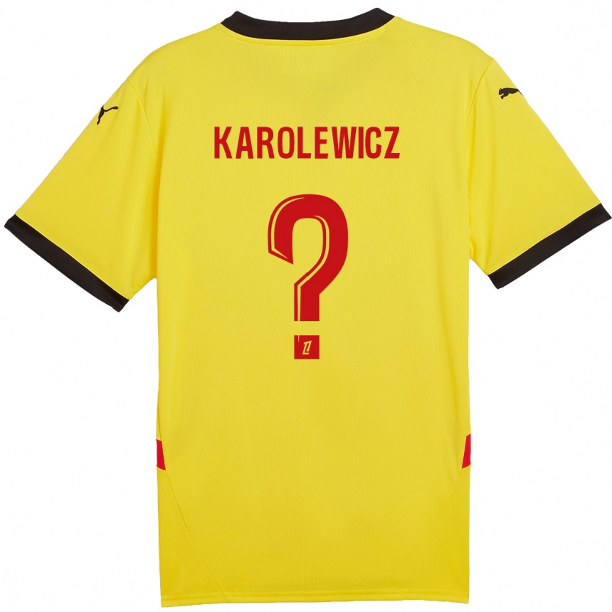 Niño Fútbol Camiseta Roman Karolewicz #0 Amarillo Rojo 1ª Equipación 2024/25 México