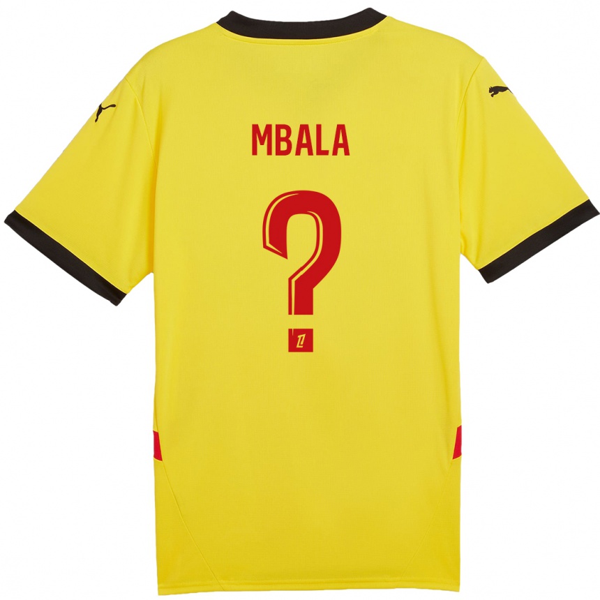 Niño Fútbol Camiseta Keny Mbala #0 Amarillo Rojo 1ª Equipación 2024/25 México