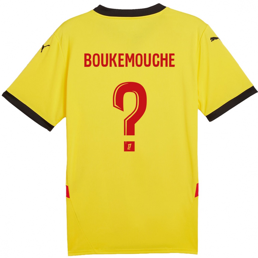 Niño Fútbol Camiseta Amine Boukemouche #0 Amarillo Rojo 1ª Equipación 2024/25 México