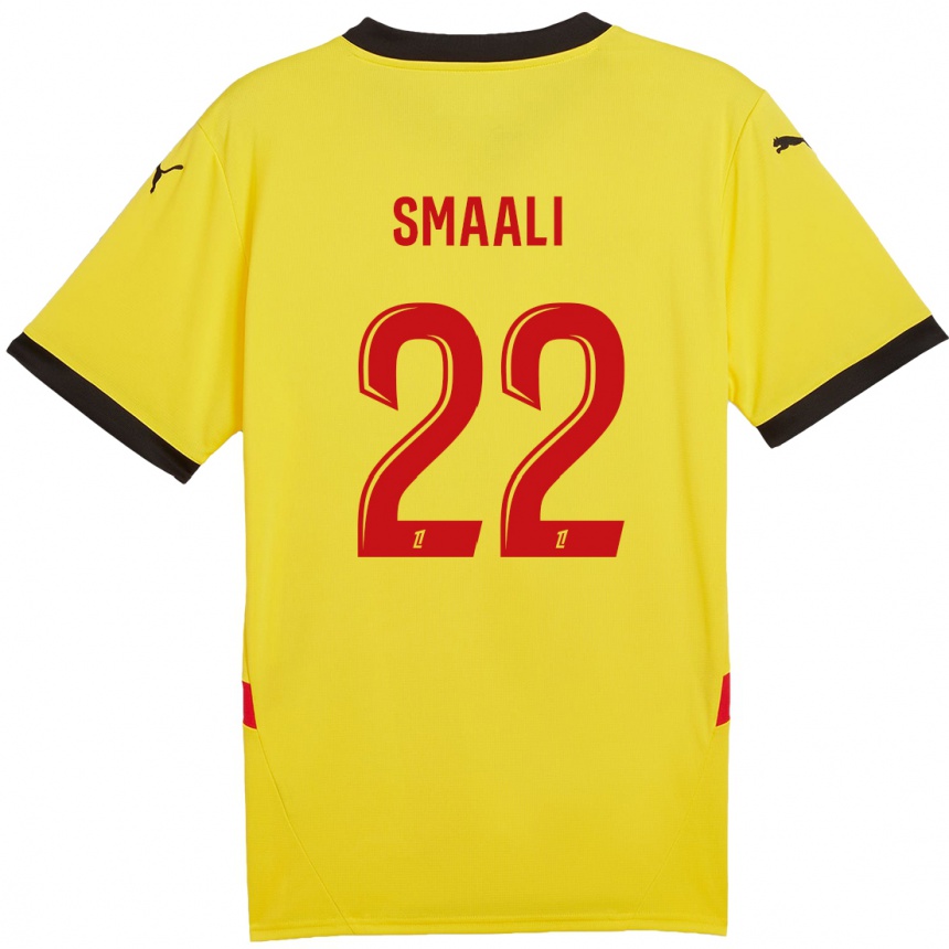 Niño Fútbol Camiseta Emma Smaali #22 Amarillo Rojo 1ª Equipación 2024/25 México