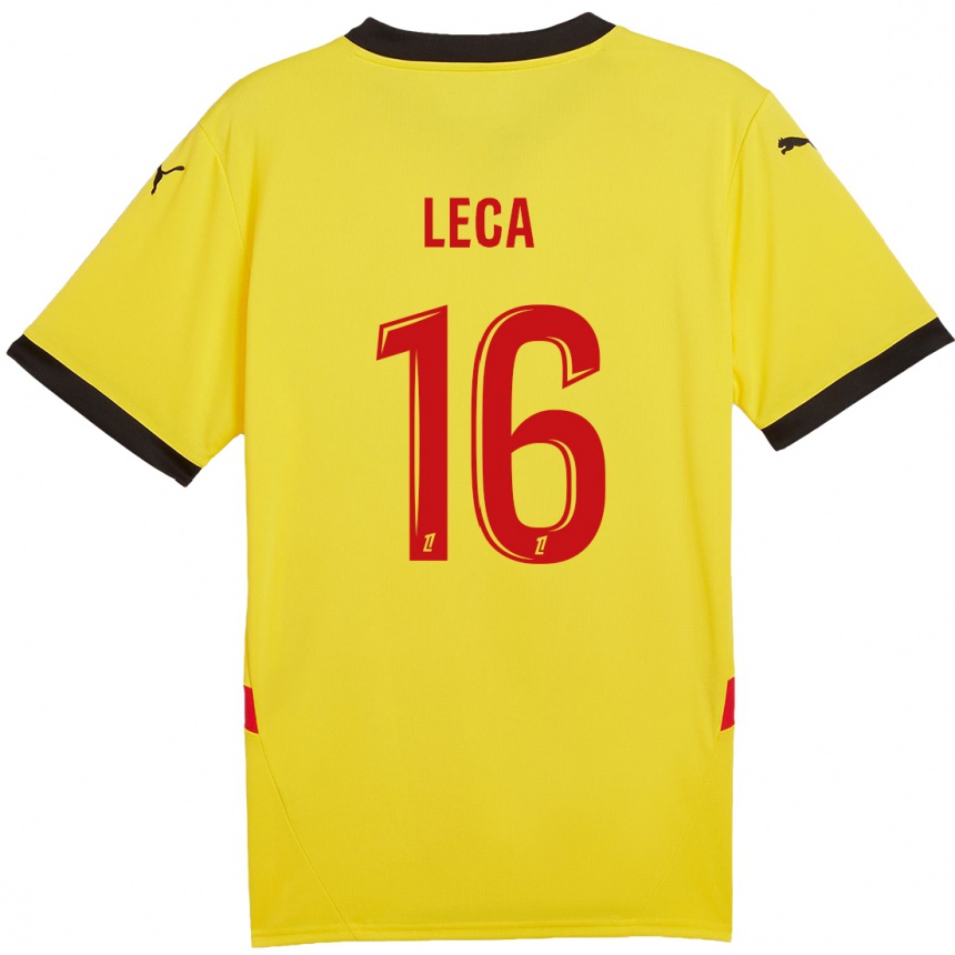 Niño Fútbol Camiseta Jean-Louis Leca #16 Amarillo Rojo 1ª Equipación 2024/25 México