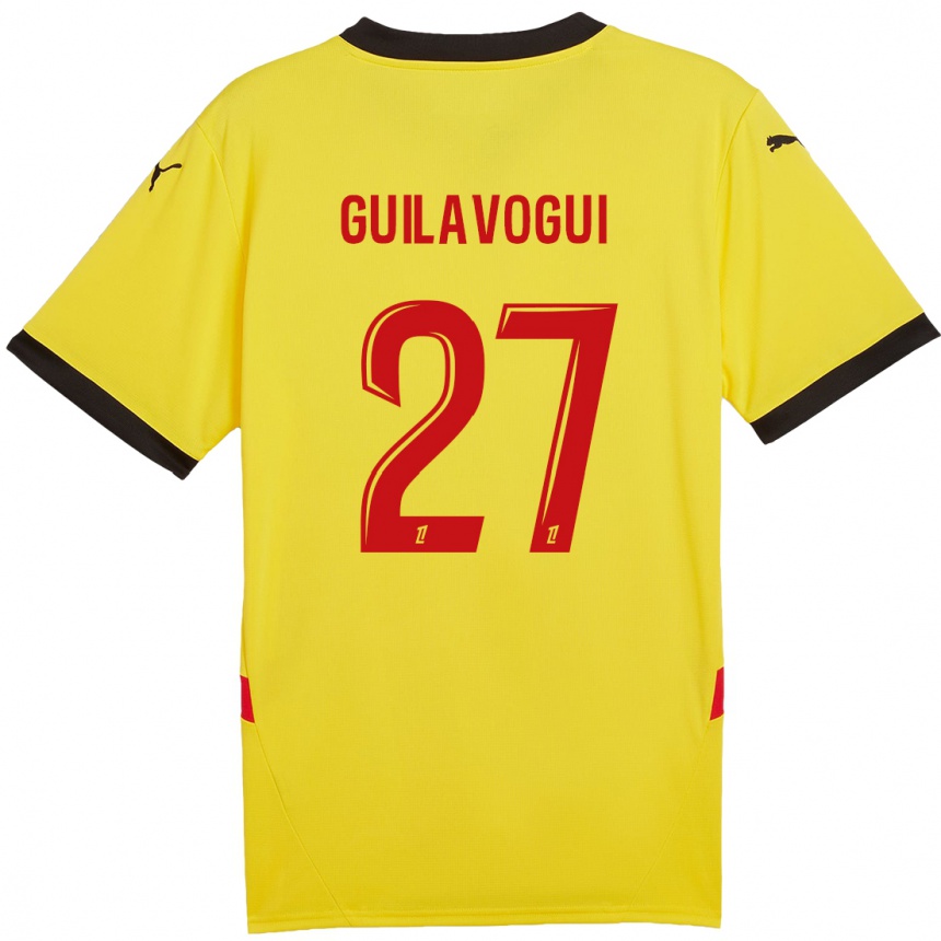 Niño Fútbol Camiseta Morgan Guilavogui #27 Amarillo Rojo 1ª Equipación 2024/25 México