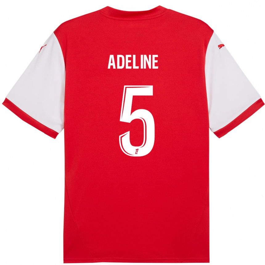 Niño Fútbol Camiseta Martin Adeline #5 Rojo Blanco 1ª Equipación 2024/25 México