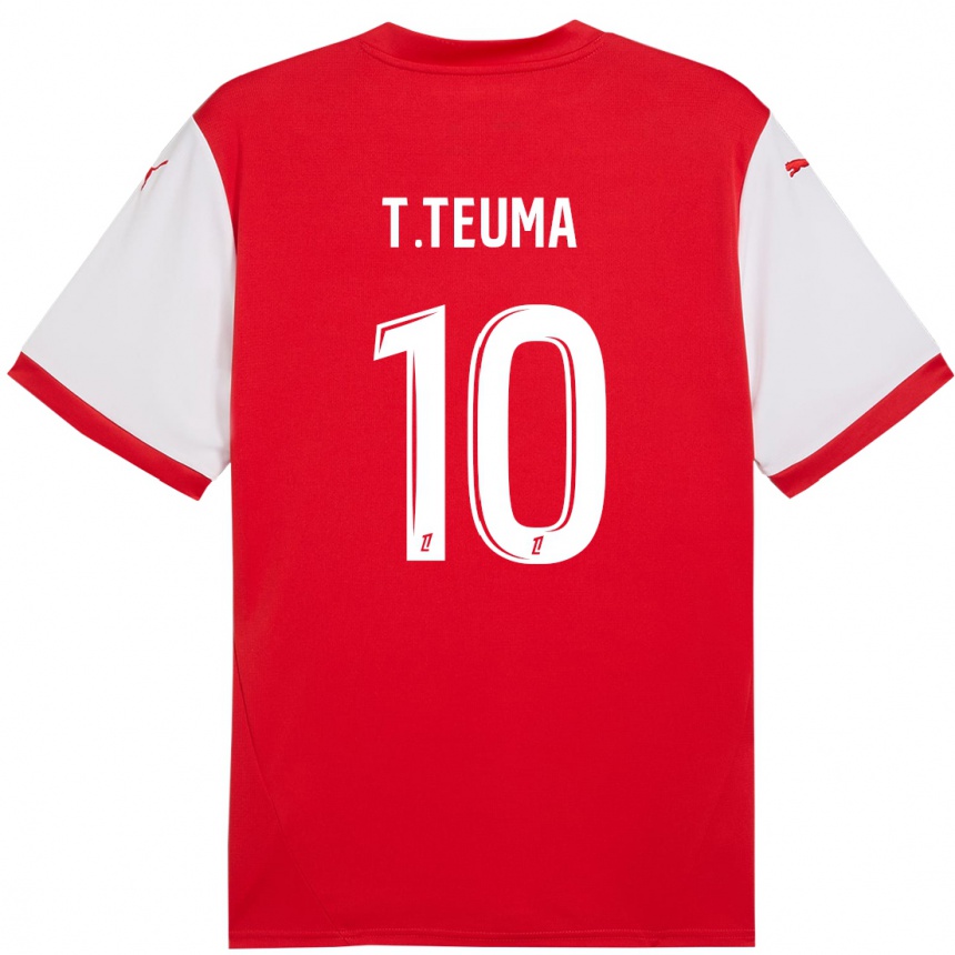 Niño Fútbol Camiseta Teddy Teuma #10 Rojo Blanco 1ª Equipación 2024/25 México