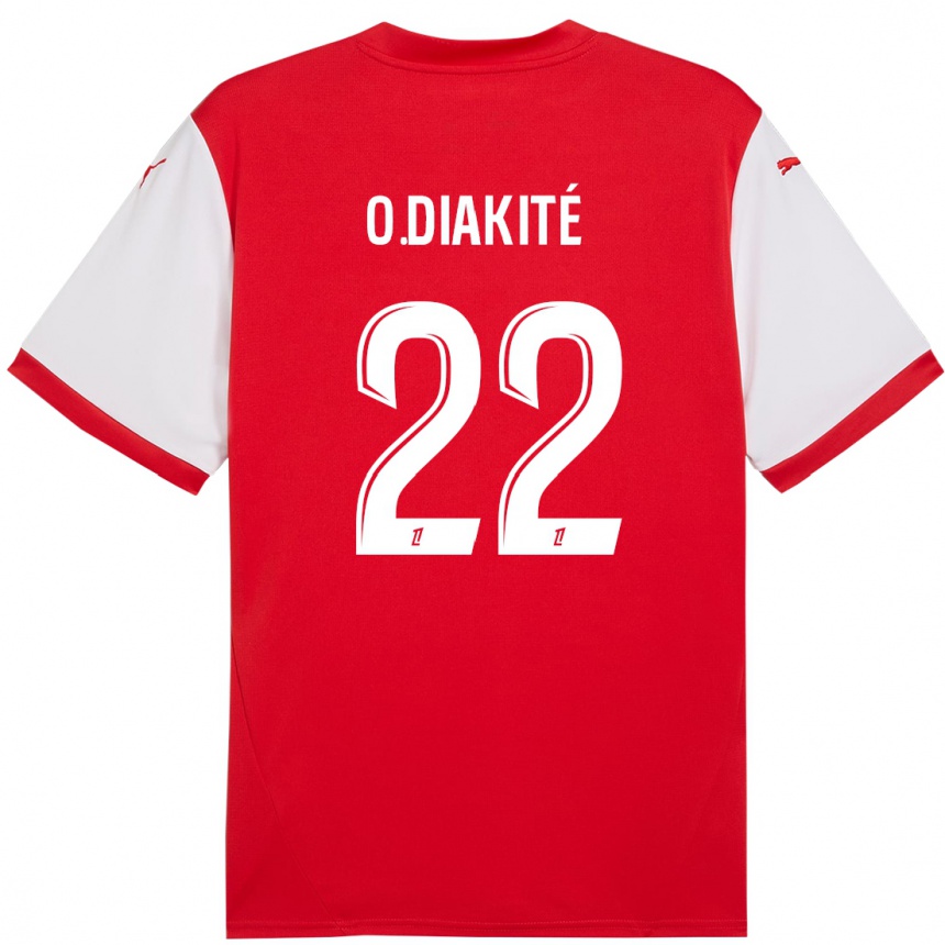 Niño Fútbol Camiseta Oumar Diakité #22 Rojo Blanco 1ª Equipación 2024/25 México