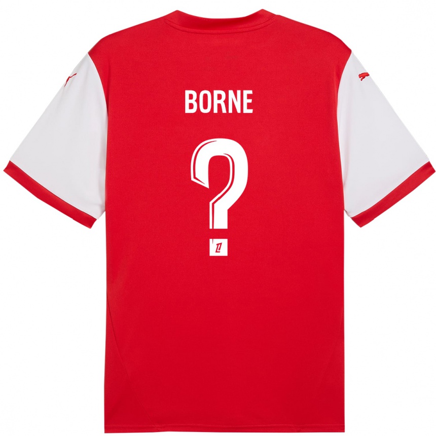 Niño Fútbol Camiseta Melvin Borne #0 Rojo Blanco 1ª Equipación 2024/25 México